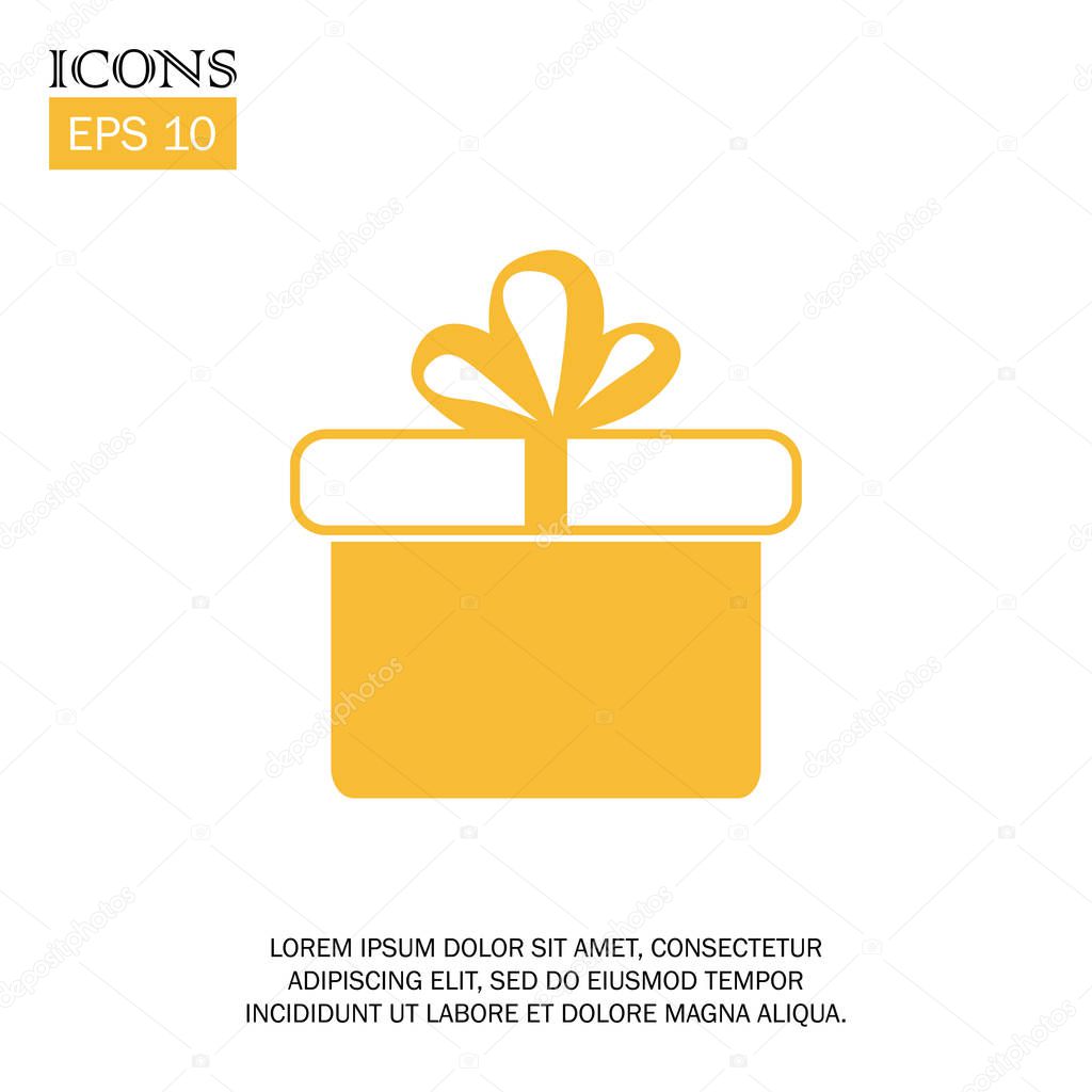 vector illustration of gift box flat design icon