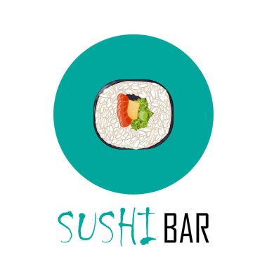 futomaki suşi rulo içeren somon