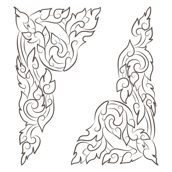 Ornamento tailandés tradicional — Vector de stock