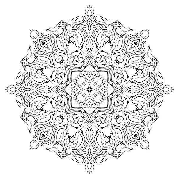 Mandala, винтажный декоративный элемент — стоковый вектор