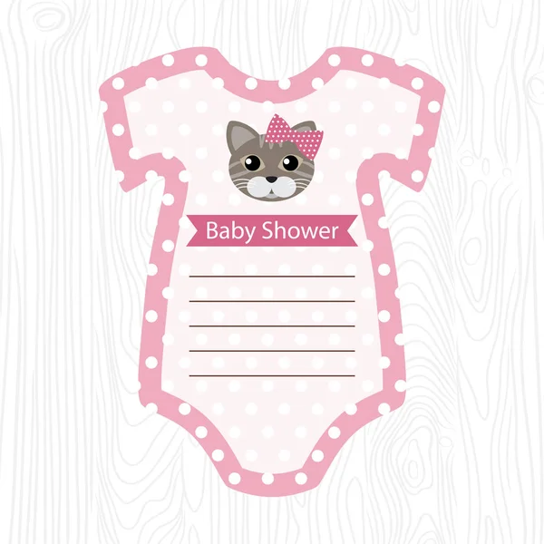 Rosa onesie para baby shower — Vector de stock