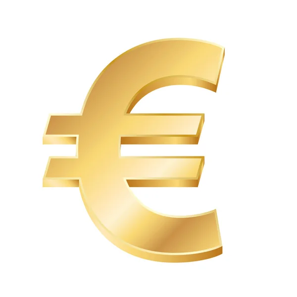 Signo dorado del euro — Archivo Imágenes Vectoriales