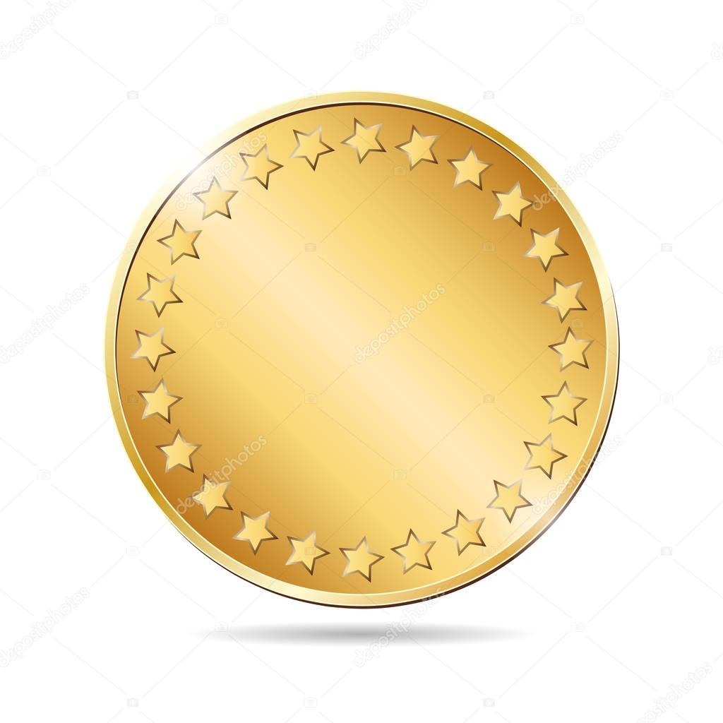 blank golden coin