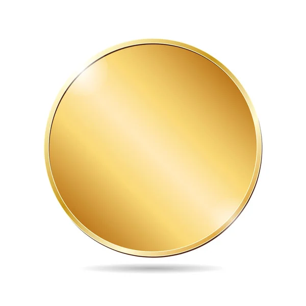 Prázdné zlaté mince — Stockový vektor