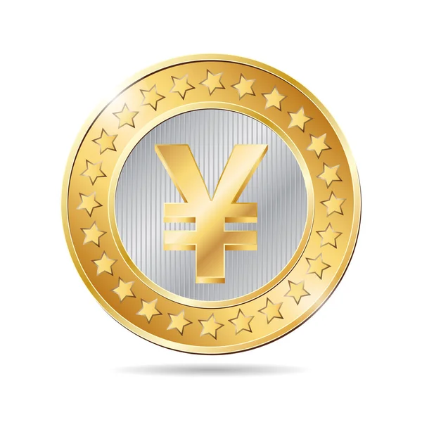 Κέρμα με σύμβολο γιεν — Διανυσματικό Αρχείο