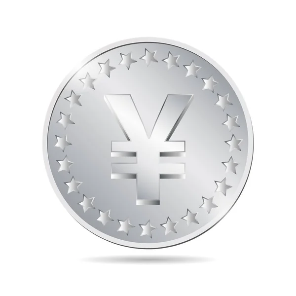 Pièce avec signe yen — Image vectorielle