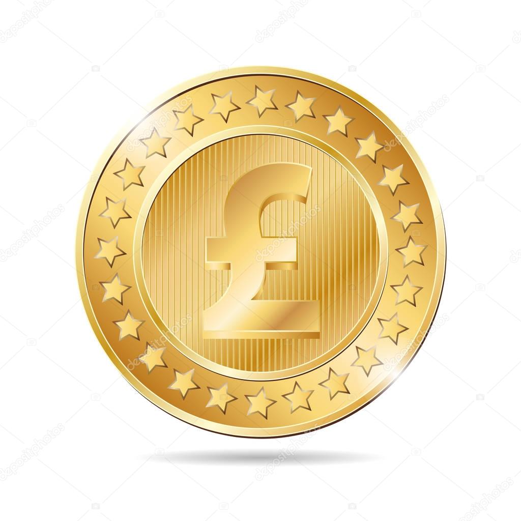 coin with pound sign