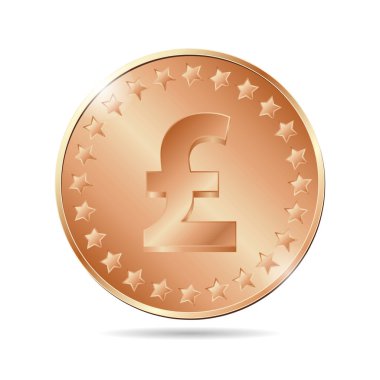 sayı işareti ile Bronz sikke