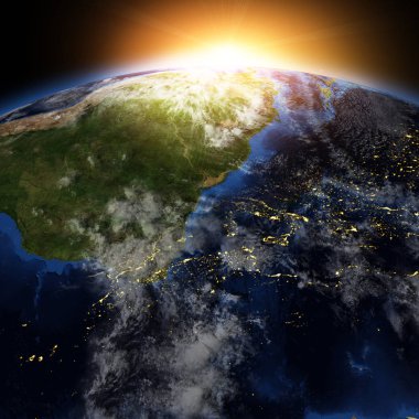 Uzayda güzel dünya