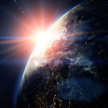 Uzayda güzel dünya