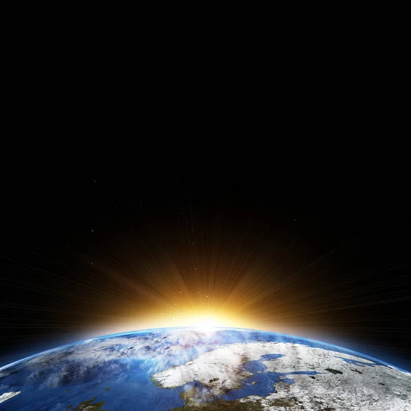 공간에서 아름 다운 지구 — 스톡 사진