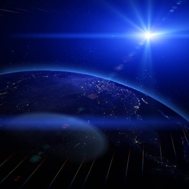 Uzayda güzel dünya