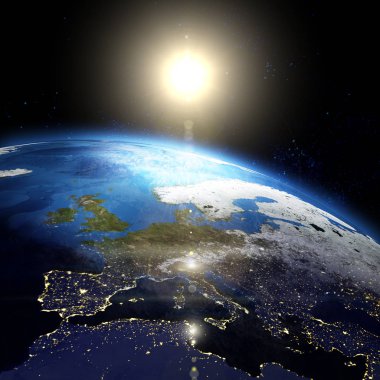 Uzayda güzel dünya