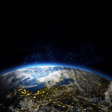 Uzayda güzel dünya