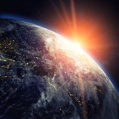 Uzayda güzel dünya