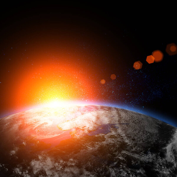 Beautiful earth in space