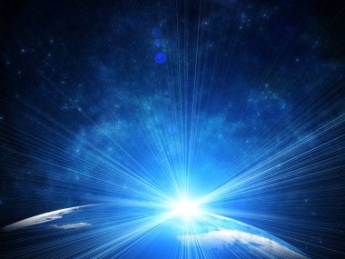 Uzayda güzel dünya