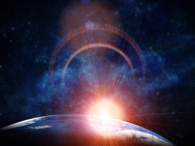 Uzayda güzel dünya