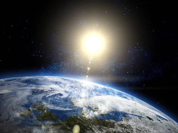 Beautiful earth in space