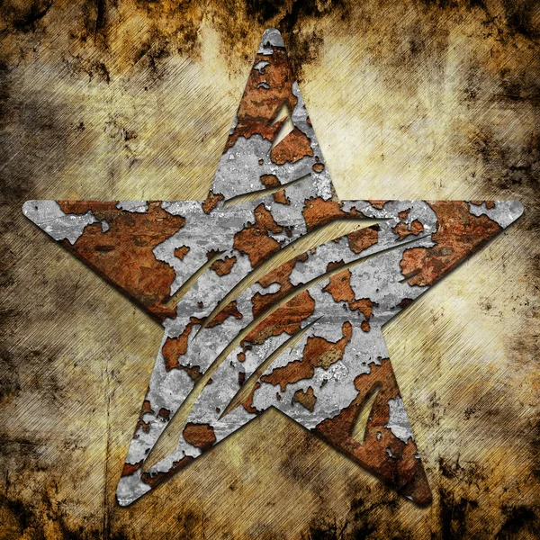 Abstraktní hvězda na vojenské pozadí — Stock fotografie