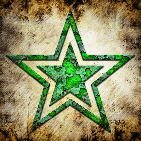 Estrela abstrata sobre fundo militar — Fotografia de Stock