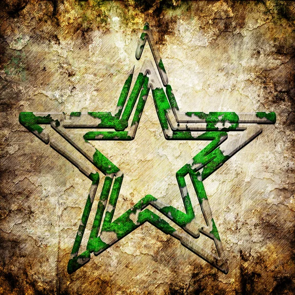 Abstract star on military background — Stock Photo, Image