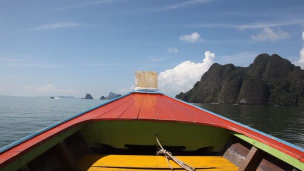 Båttur till tropiska öar från Phuket — Stockvideo