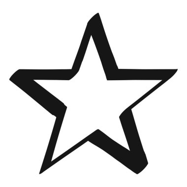 büyük siyah grunge yıldız çizim