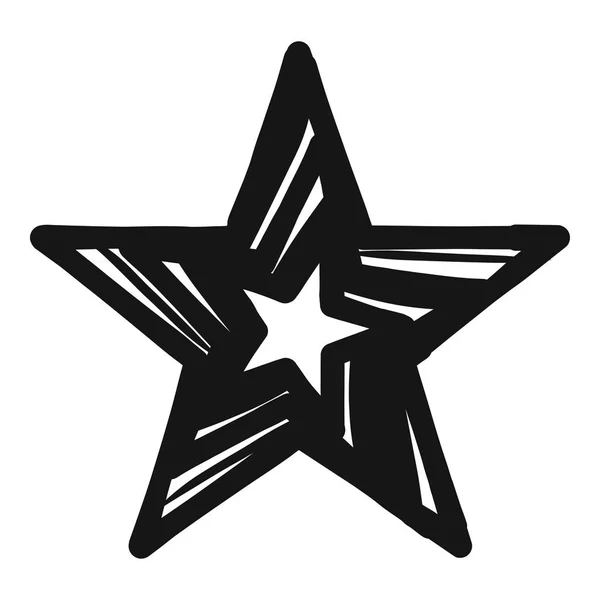 Ілюстрація великої чорної гранжевої зірки — стоковий вектор