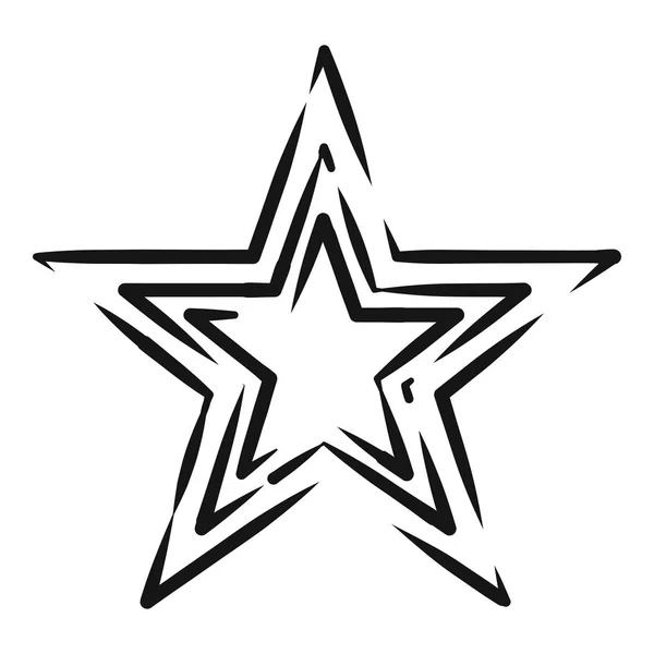 Illustration des großen schwarzen Grunge-Stars — Stockvektor