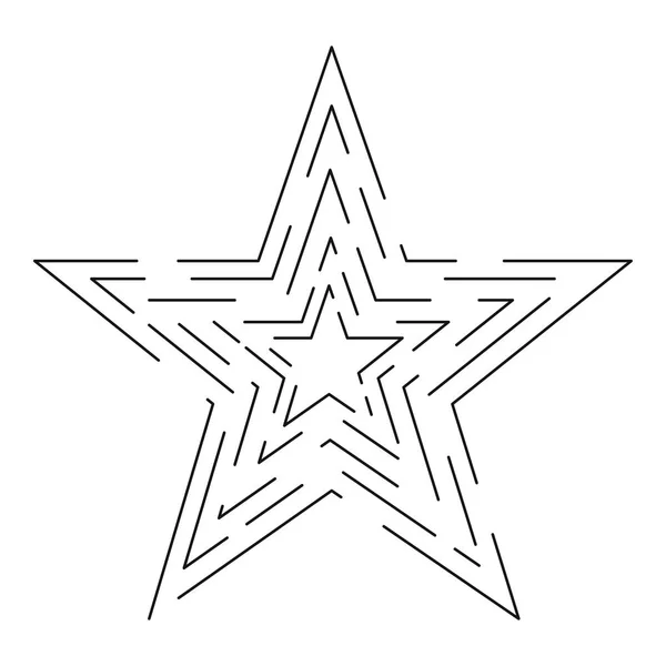 Illustration des großen schwarzen Grunge-Stars — Stockvektor
