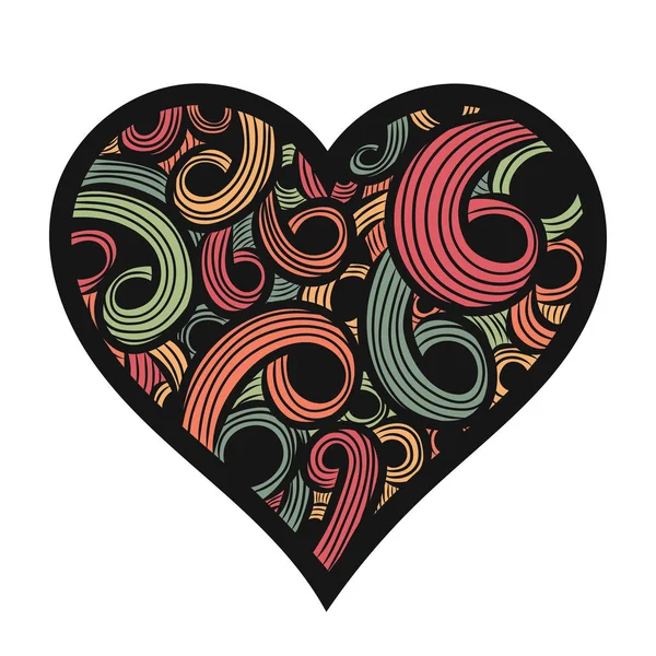 Εικονογράφηση της doodle χέρι καρδιάς — Διανυσματικό Αρχείο