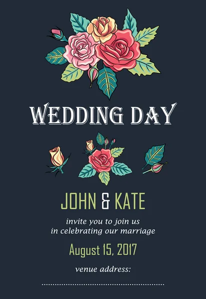 Düğün davetiyesi.