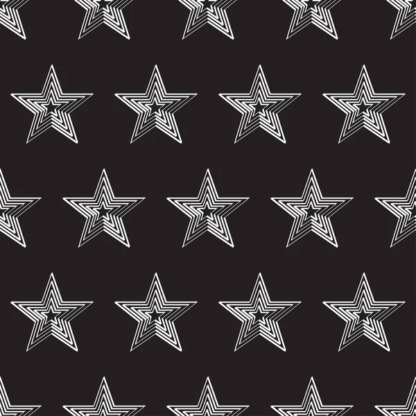 Varrat nélküli mintát a fehér csillag — Stock Vector