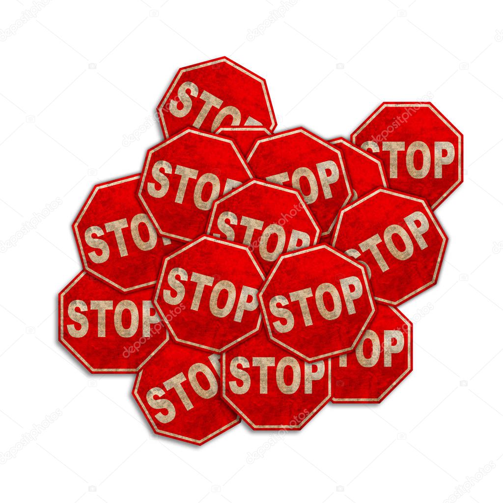 Red stop background