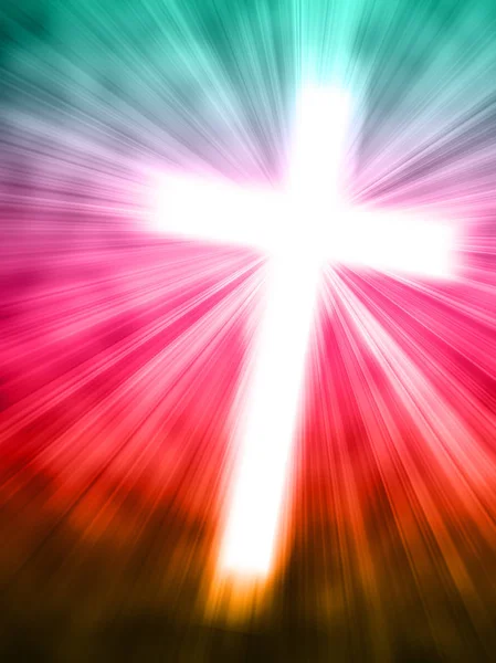 Abstract background with glowing cross — Stock Photo, Image