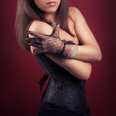 güzel genç retro kadın