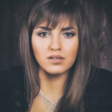 güzel genç retro kadın