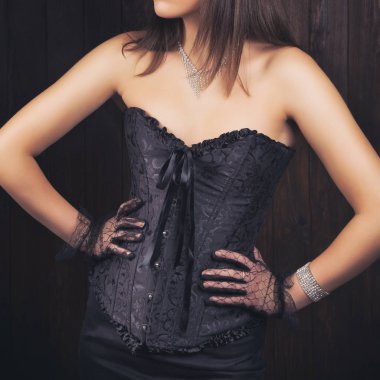 güzel genç retro kadın