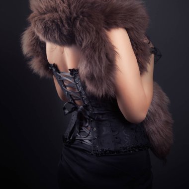 güzel genç retro kadın