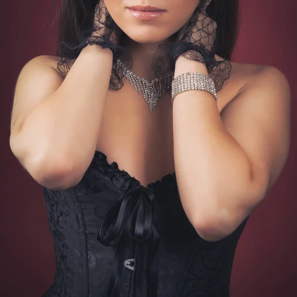 güzel genç retro kadın