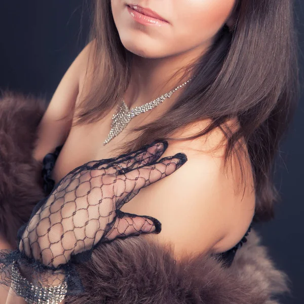 güzel genç retro kadın