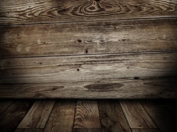 Wood room with panel — Stock Photo, Image