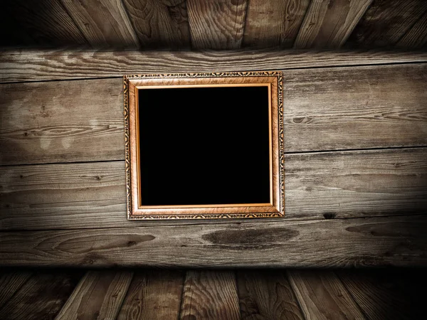 Empty frame in vintage  room — Stock Photo, Image