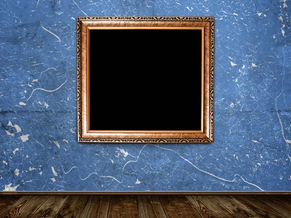 Empty frame in dark room — Stock Photo, Image