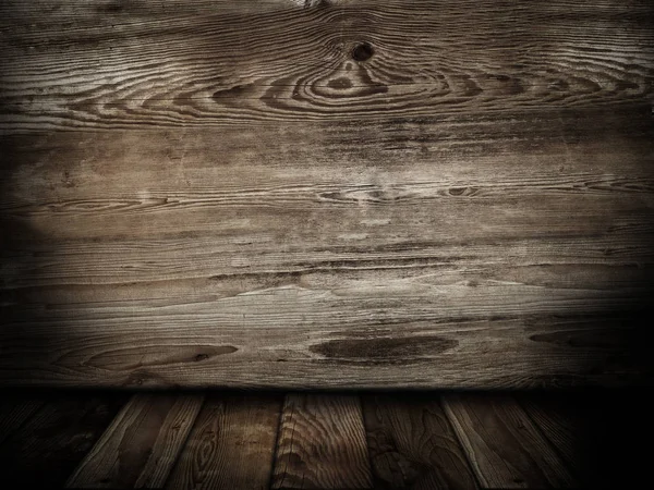 Sala de madeira com painel — Fotografia de Stock