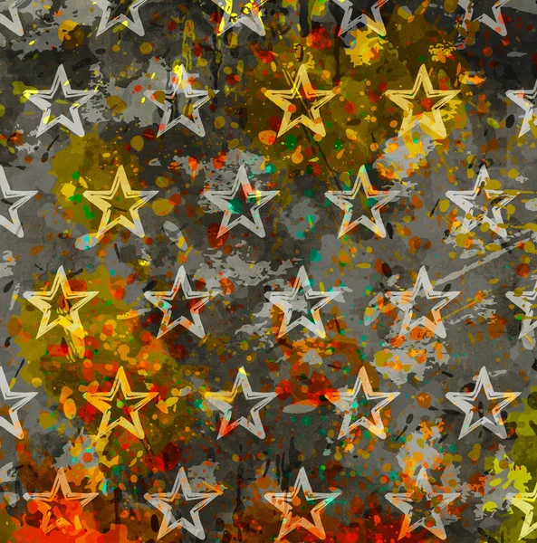 Camuflagem Fundo Militar Com Estrelas — Fotografia de Stock