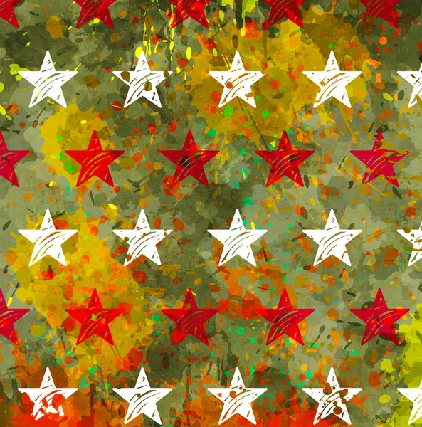 Camouflage Military Background Stars — Stock Photo, Image