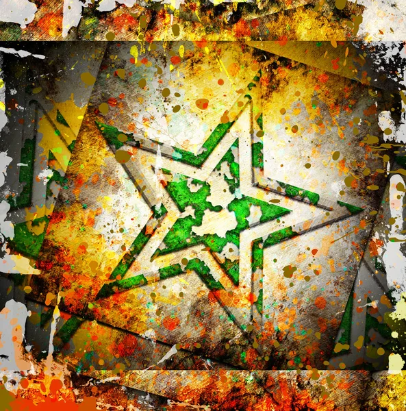 Camouflage military background with star