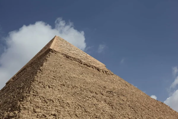 Egypten Kairo Giza Allmän Översikt Över Pyramiderna — Stockfoto